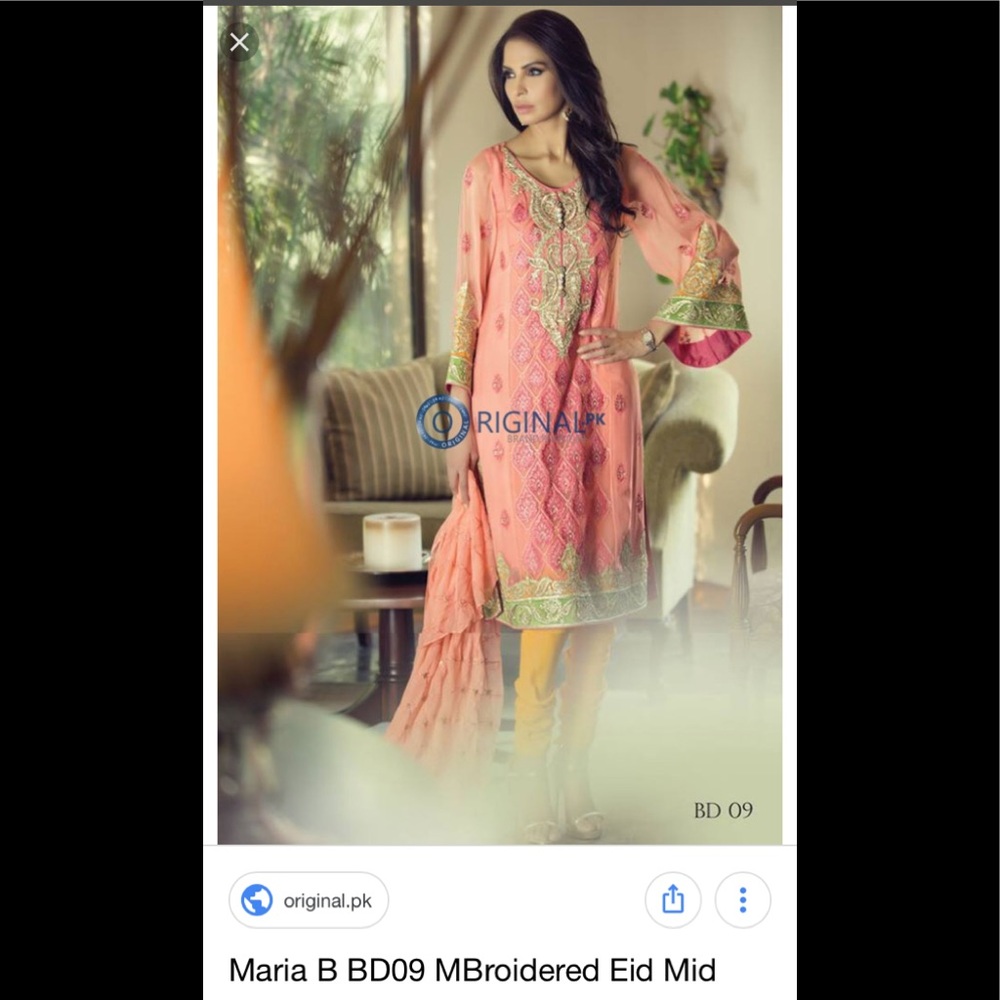 ❌❌SOLD )) Pakistani Designer Maria b dress
